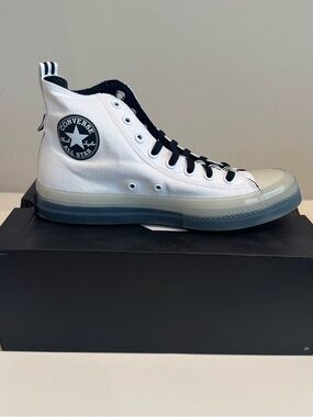 NIB - Converse High Top Sneaker in White with Black Trim